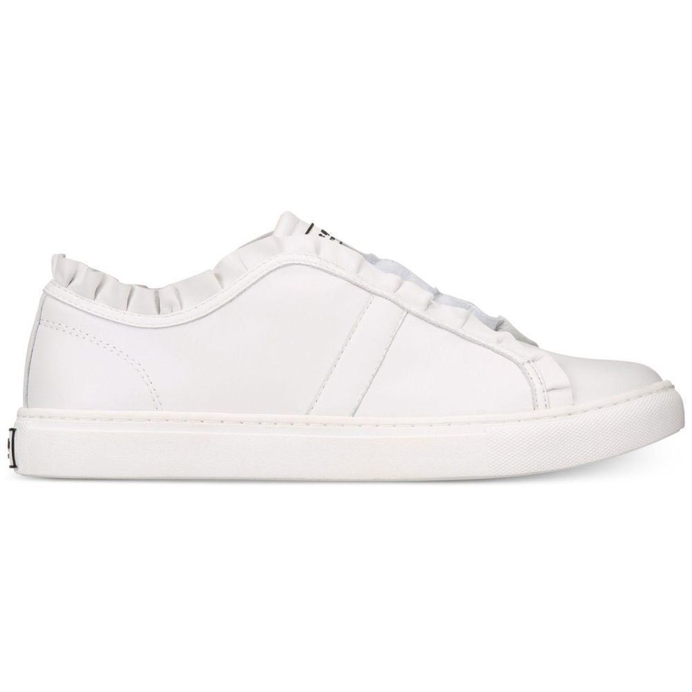 Kate Spade Lance Ruffle white real genuine leather sneaker shoes size 10.5